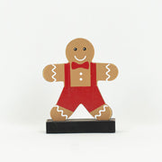 Wood Cutout Gingerbread on Base (Boy) Bn/Rd/ Adams Christmas Adams & Co.   
