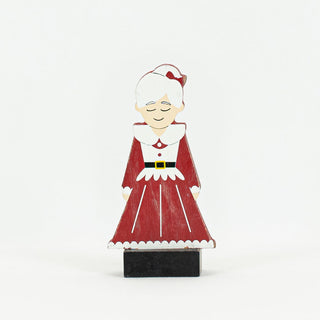 Wood Cutout on Base (Mrs Claus) Small Adams Christmas Adams & Co.   