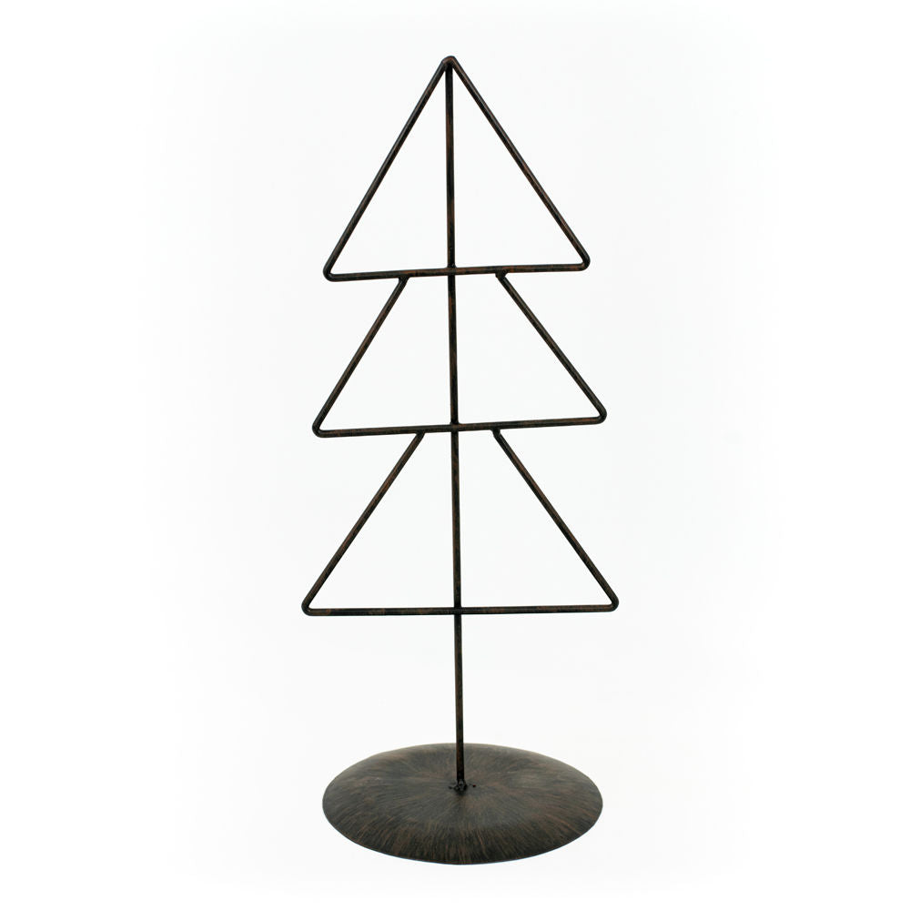 Metal Xmas Tree on Stand (Triangle) Black (Large) Adams Christmas Adams & Co.   