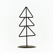 Metal Xmas Tree on Stand (Triangle) Black (Medium) Adams Christmas Adams & Co.   