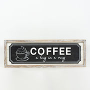 Reversible Wood Framed Shiplap Sign (Coffee/Hot Cocoa) Adams Christmas Adams & Co.   