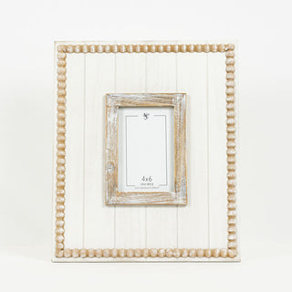 Wood Beaded Photo Frame Adams Everyday Adams & Co.   