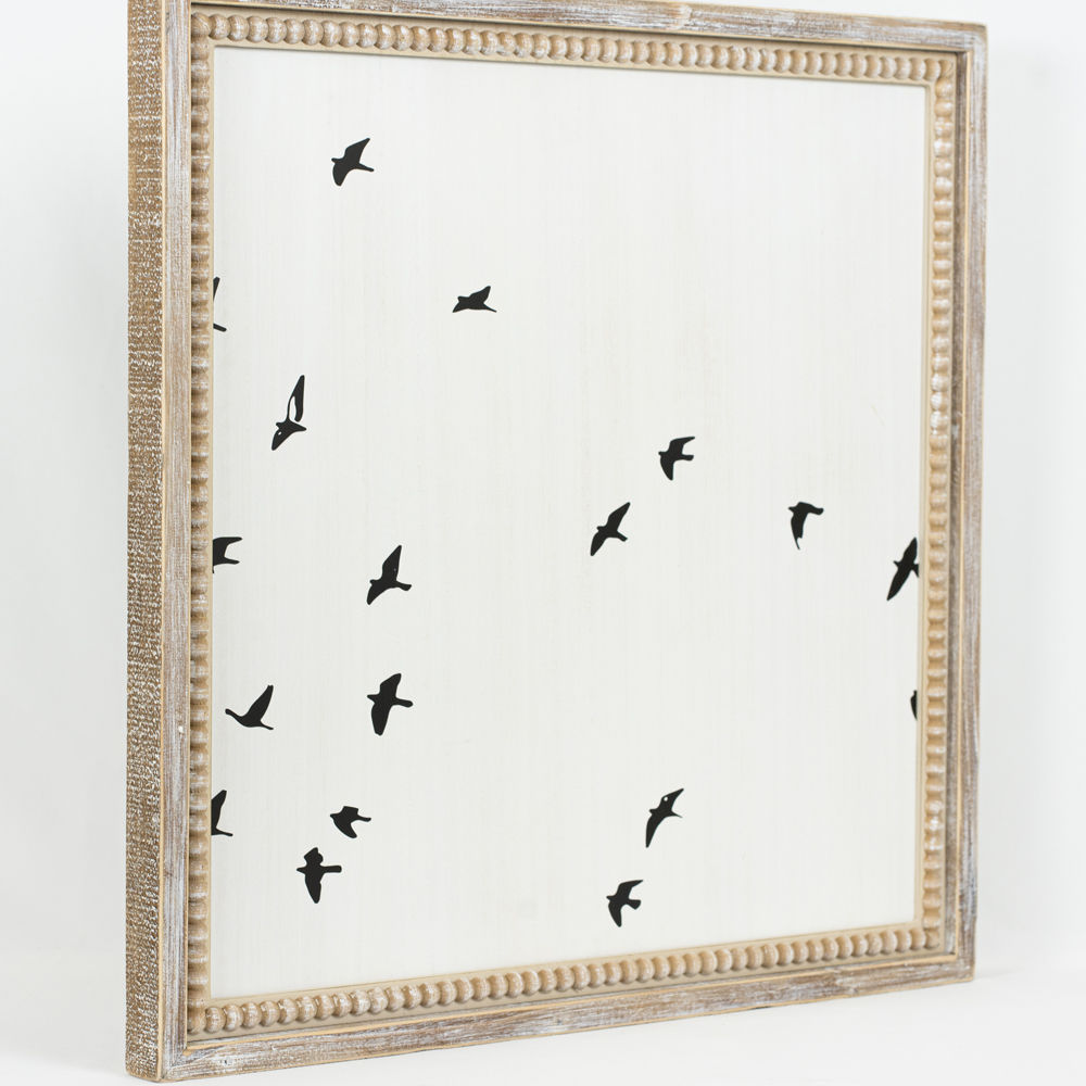Reversible Wood Beaded Framed Sign (Birds) Adams Everyday Adams & Co.   