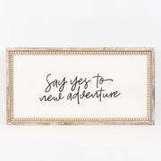 Reversible Wood Beaded Framed Sign (New Adventures) Adams Everyday Adams & Co.   