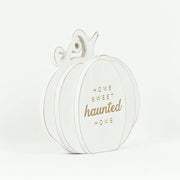 Reversible Wood Cutout Pumpkin (Fall/Haunted) Adams Halloween Adams & Co.   