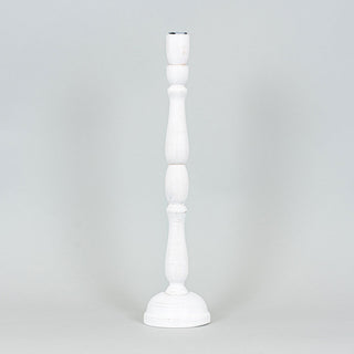 Wood Candle Holder - White Adams Everyday Adams & Co.   