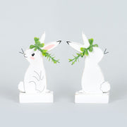 Standing Wood Bunny w/ Ivy Crown Adams Easter/Spring Adams & Co.   