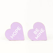 Wood Cutout - Purple Heart - Hope/Be Mine Adams Valentines Adams & Co.   