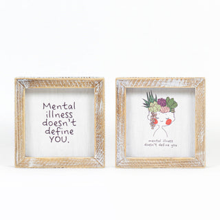 Reversible Wood Framed Sign (Mental) Adams Everyday Adams & Co.   