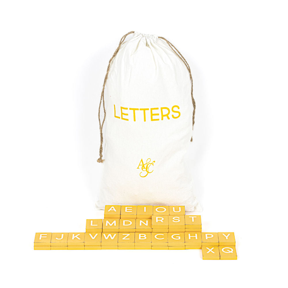 70 Pcs Bag (Mustard Letters) Adams Ledgie Adams & Co.   