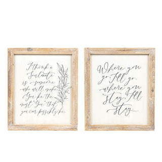 Reversible Wood Framed Sign (Stay/Slmte) Adams Everyday Adams & Co.   