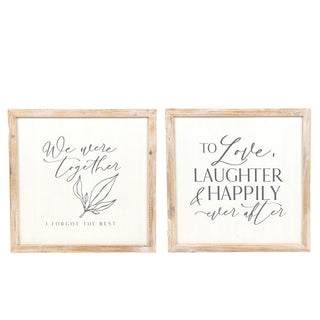 Reversible Wood Framed Sign (Happily/Together) Adams Everyday Adams & Co.   
