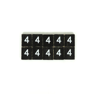 Wood Letter Tile S/10 (4) White Font Adams Ledgie Adams & Co.   
