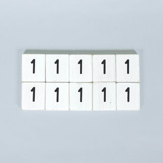 Wood Letter Tile S/10 (1) Black Font Adams Ledgie Adams & Co.   