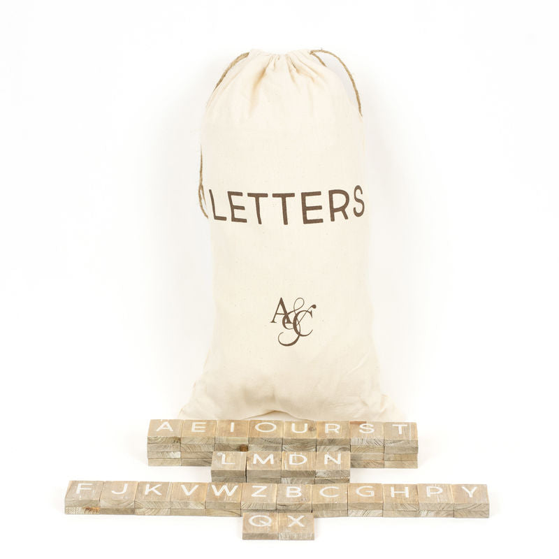 Bag 70 Pcs (Natural Letters) Adams Ledgie Adams & Co.   