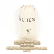 Bag 70 Pcs (Natural Letters) Adams Ledgie Adams & Co.   