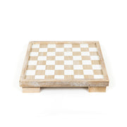 Wood Chess Box - Natural & White Adams Everyday Adams & Co.   