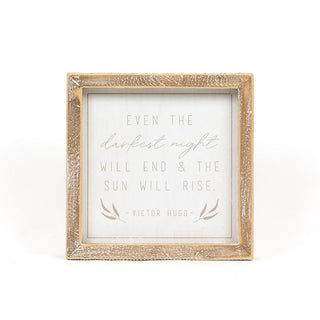 Wood Framed Sign (Darkest Night) Adams Everyday Adams & Co.   