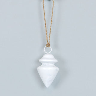 Wood Cutout Ornament (Spindle) White Adams Christmas Adams & Co.   