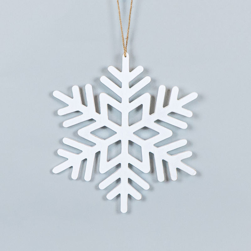 Wood Cutout Ornament (Snowflake) Wh Adams Christmas Adams & Co.   
