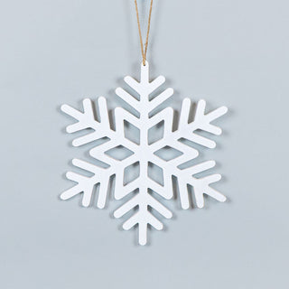 Wood Cutout Ornament (Snowflake) Wh Adams Christmas Adams & Co.   
