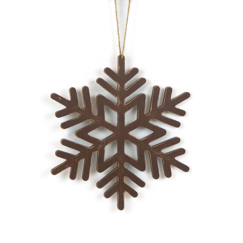 Wood Cutout Ornament (Snowflake) Br Adams Christmas Adams & Co.   