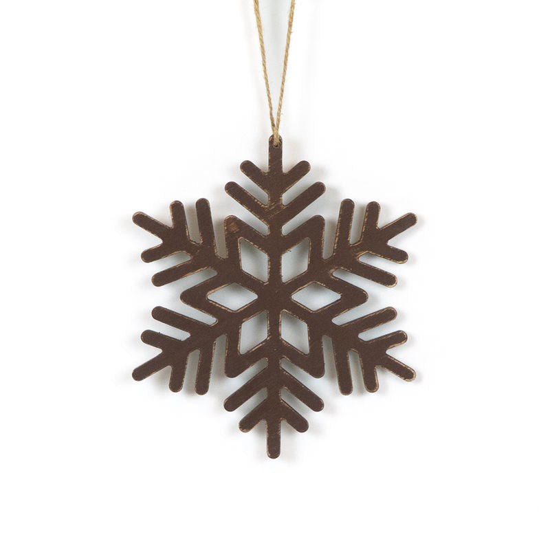 Wood Cutout Ornament (Snowflake)Br Adams Christmas Adams & Co.   