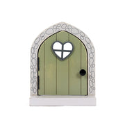 Wood Framed With Shelf (Fairy Door) Green/Gray Adams Everyday Adams & Co.   