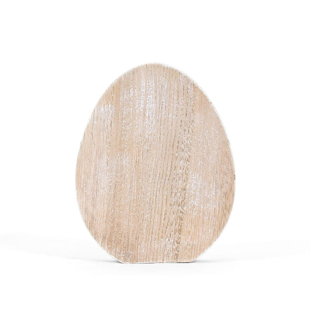 Wood Cutout Shape (Egg) Natural/White Adams Easter/Spring Adams & Co.   
