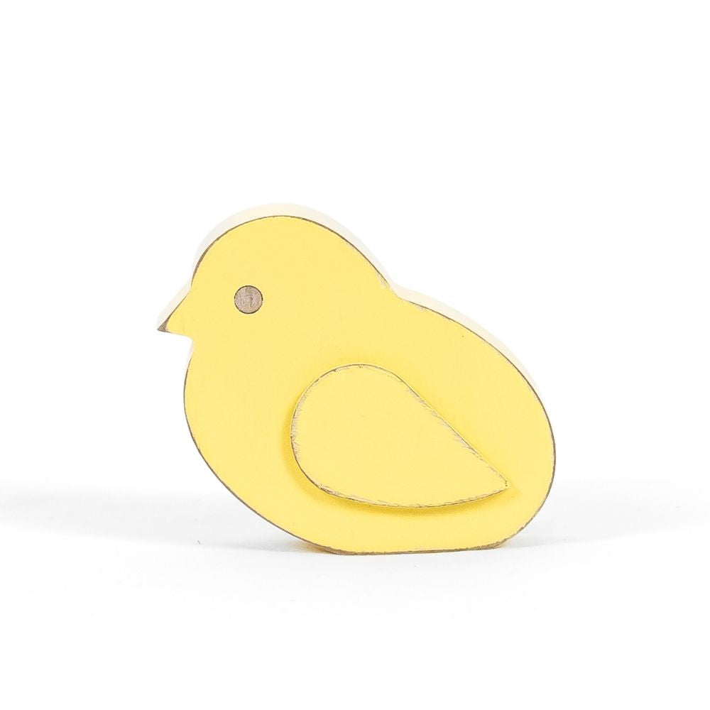Chunky Wood Shape (CHICK) Yellow, Natural Adams Easter/Spring Adams & Co.   