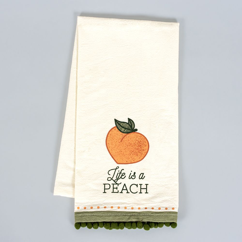Peach Tea Towel Adams Summer Adams & Co.   