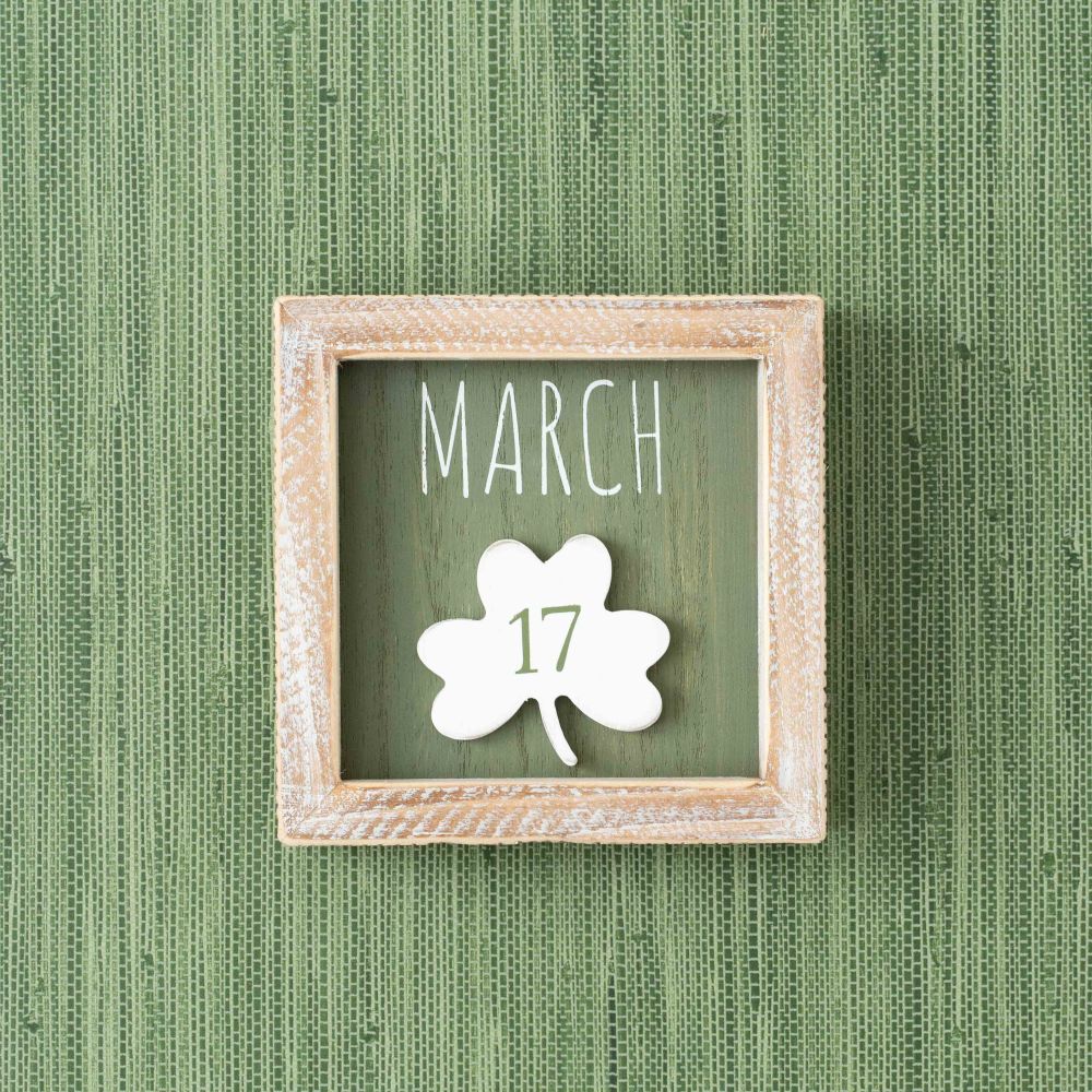 Wood Frame Sign (MARCH) Green Adams Valentines Adams & Co.   