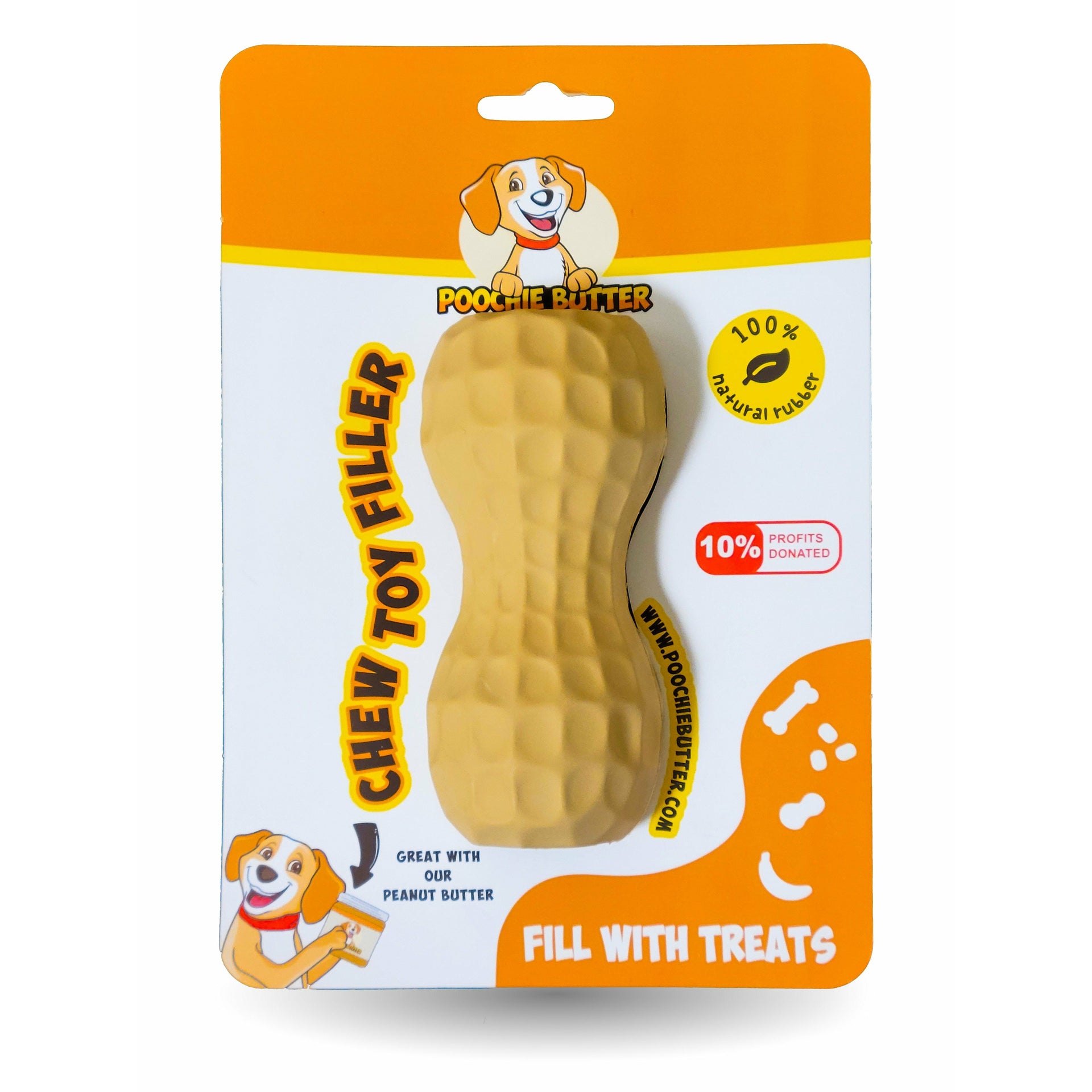 Toy Filler Medium (All Natural Rubber)  Dilly's™ Poochie Butter Medium  
