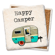 Happy Camper Coaster  Tipsy Coasters & Gifts   
