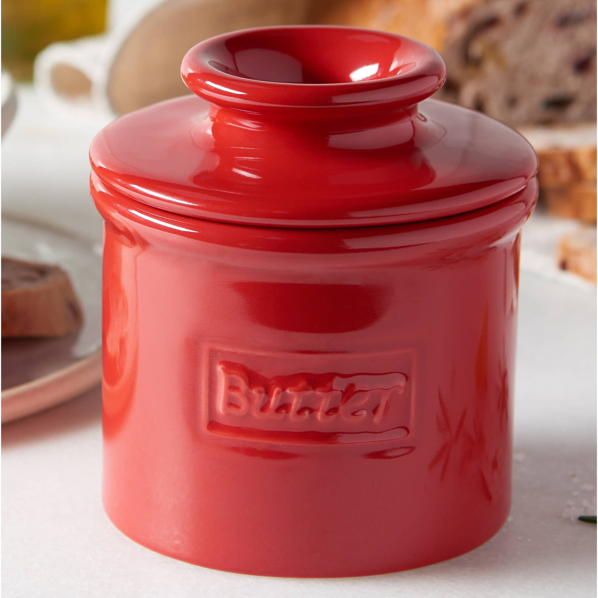 Café Collection Butter Bell Crock - Red