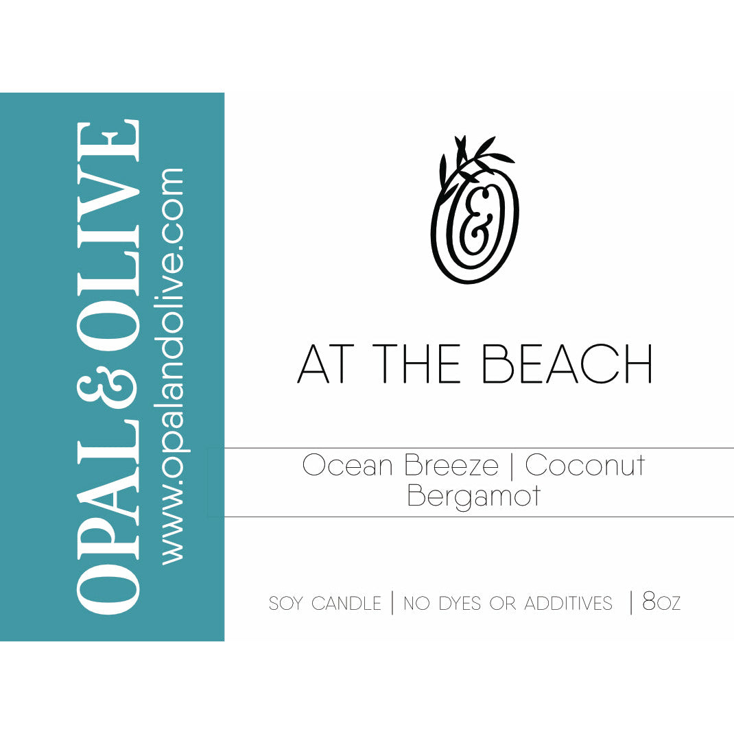 Signature Candle - 8oz Candles Opal & Olive At The Beach  