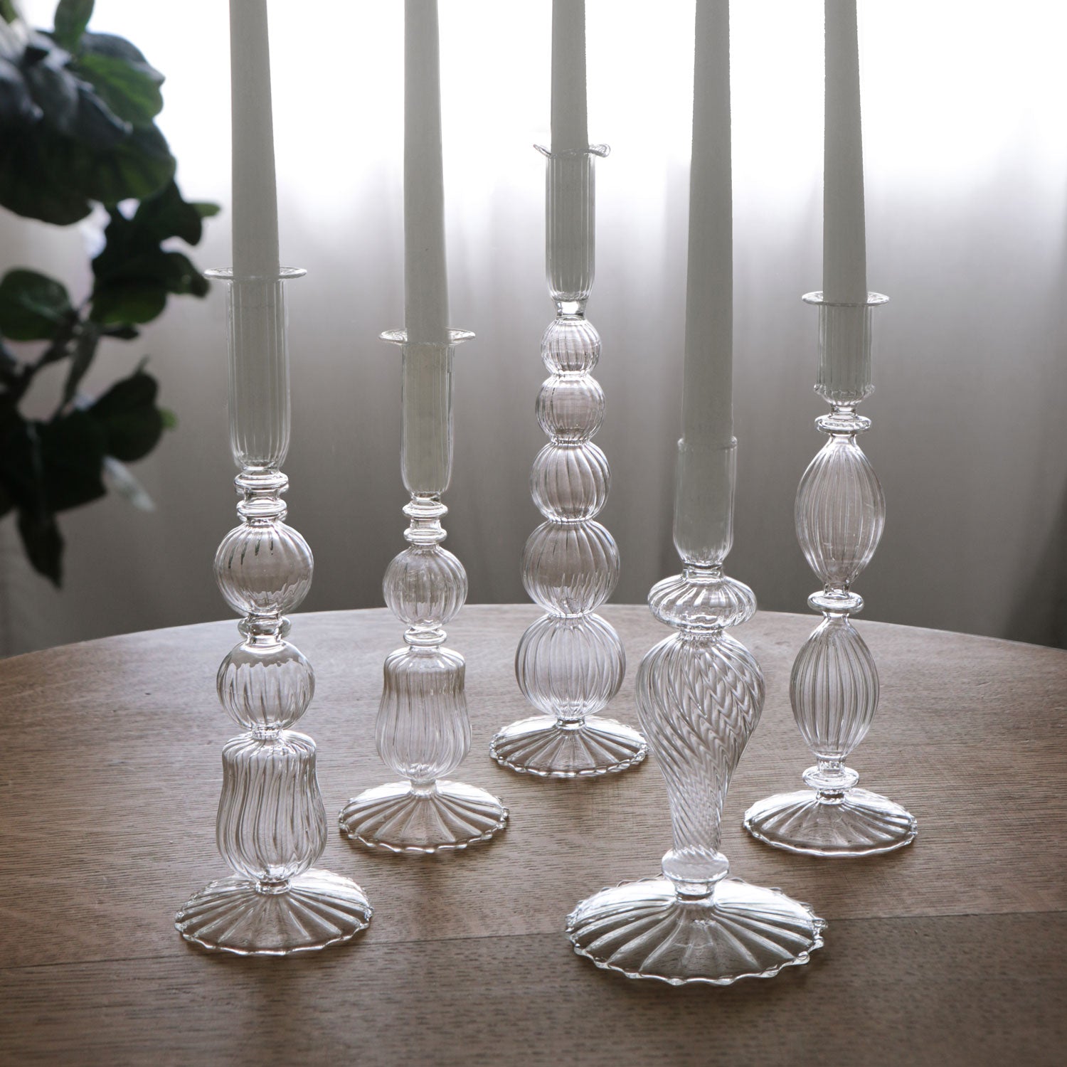 Cambridge Olivia 12" Candlestick Holder - Individual (Clear) Candle Holders Beatriz Ball   