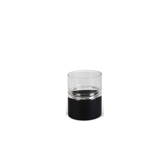 Clear Glass Vases w/Black Bottom  K&K Small  