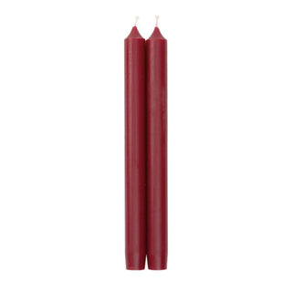 Duet Taper Candle - 10" Pair  Caspari Bordeaux  