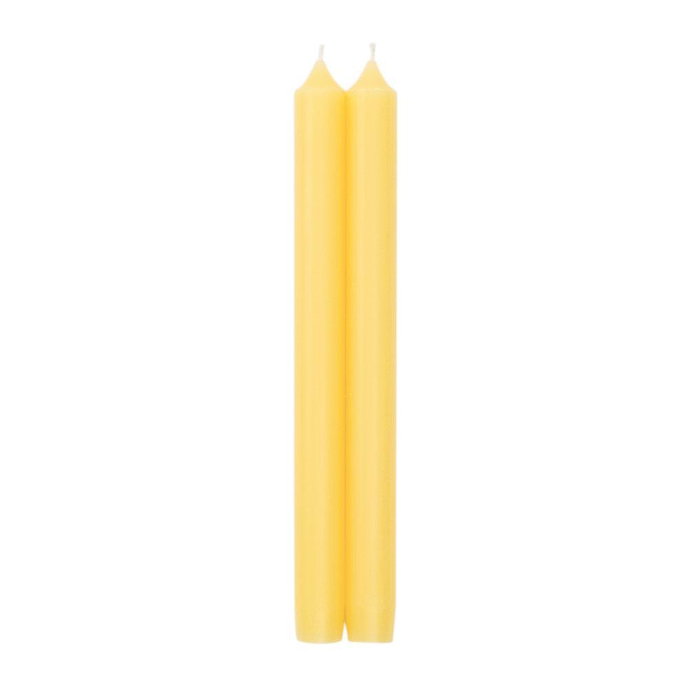 Duet Taper Candle - 10" Pair  Caspari Yellow  