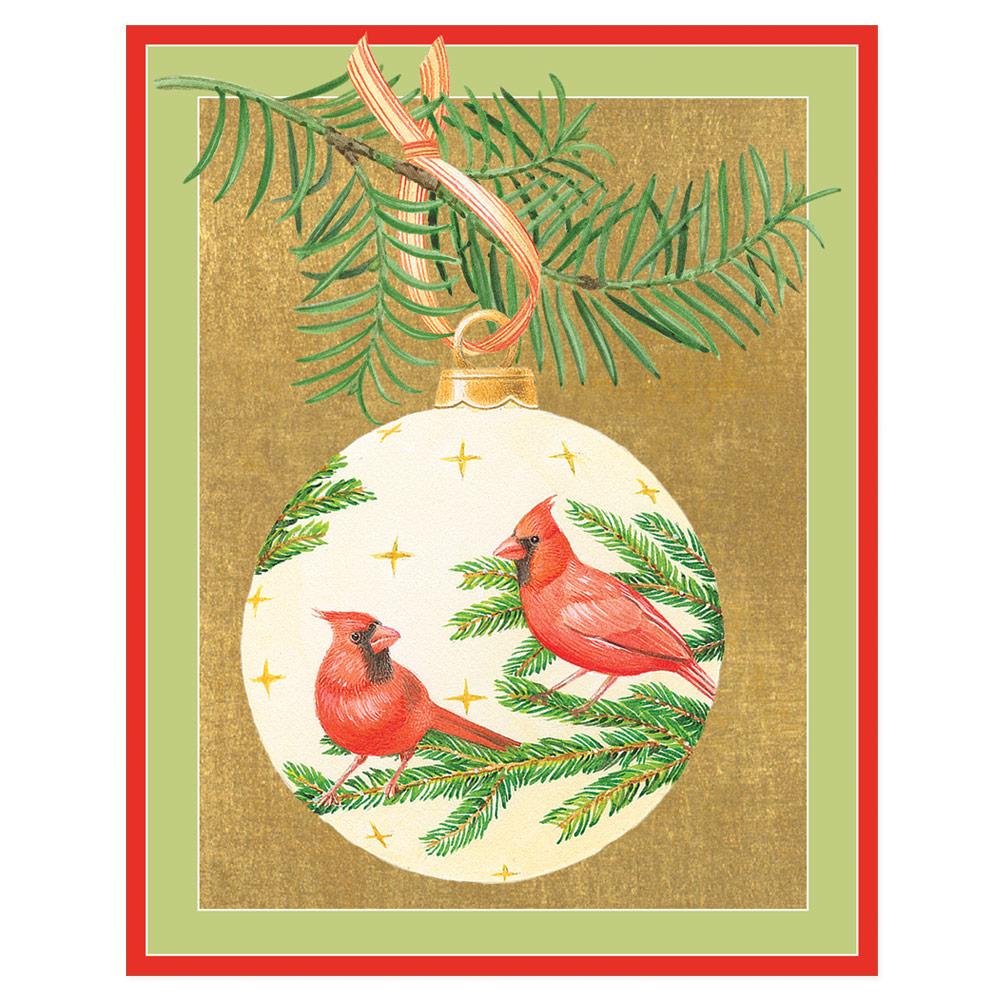 Cardinal Ornament - Boxed Christmas Cards Greeting & Note Cards Caspari   