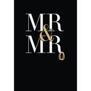 Mr And Mr Foil Card  Caspari   