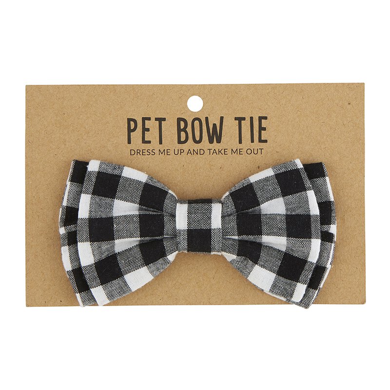 Pet Bow Ties-Blk Buffalo Check  Creative Brands   
