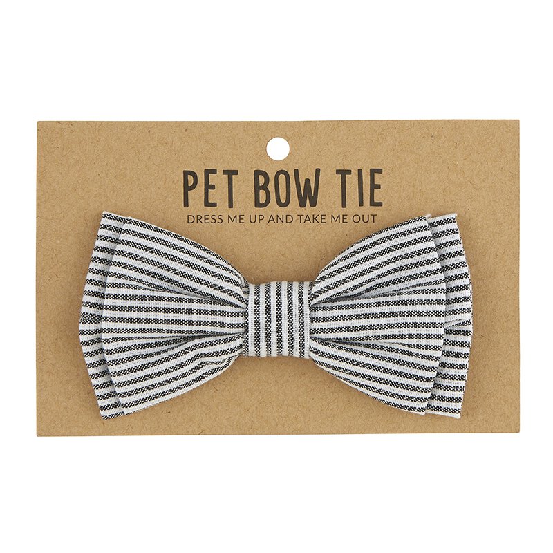 Pet Bow Ties-Grey Stripe  Creative Brands   