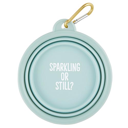 Collapsible Pet Bowl-Sparkling or Still?  Creative Brands   