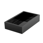 Acrylic Guest Towel Holder - Black  Caspari   