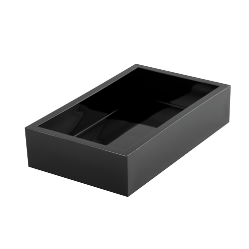 Acrylic Guest Towel Holder - Black  Caspari   