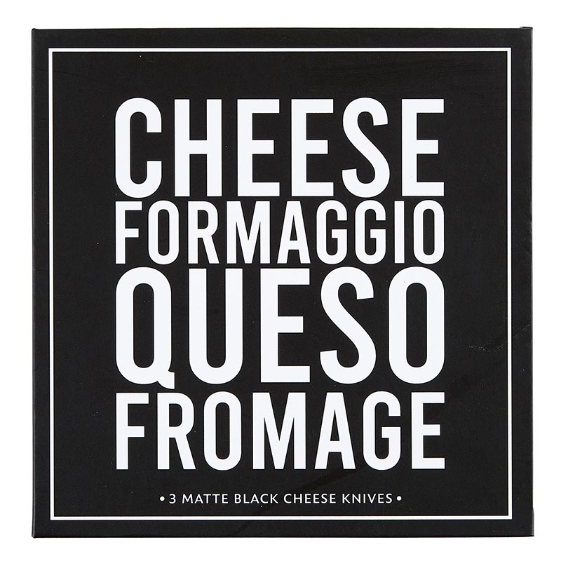 Matte Black Cheese Knives Book Box  Creative Brands   