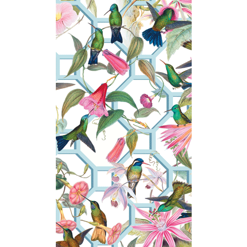 Guest Towel Napkin - Hummingbird Trellis  Caspari   