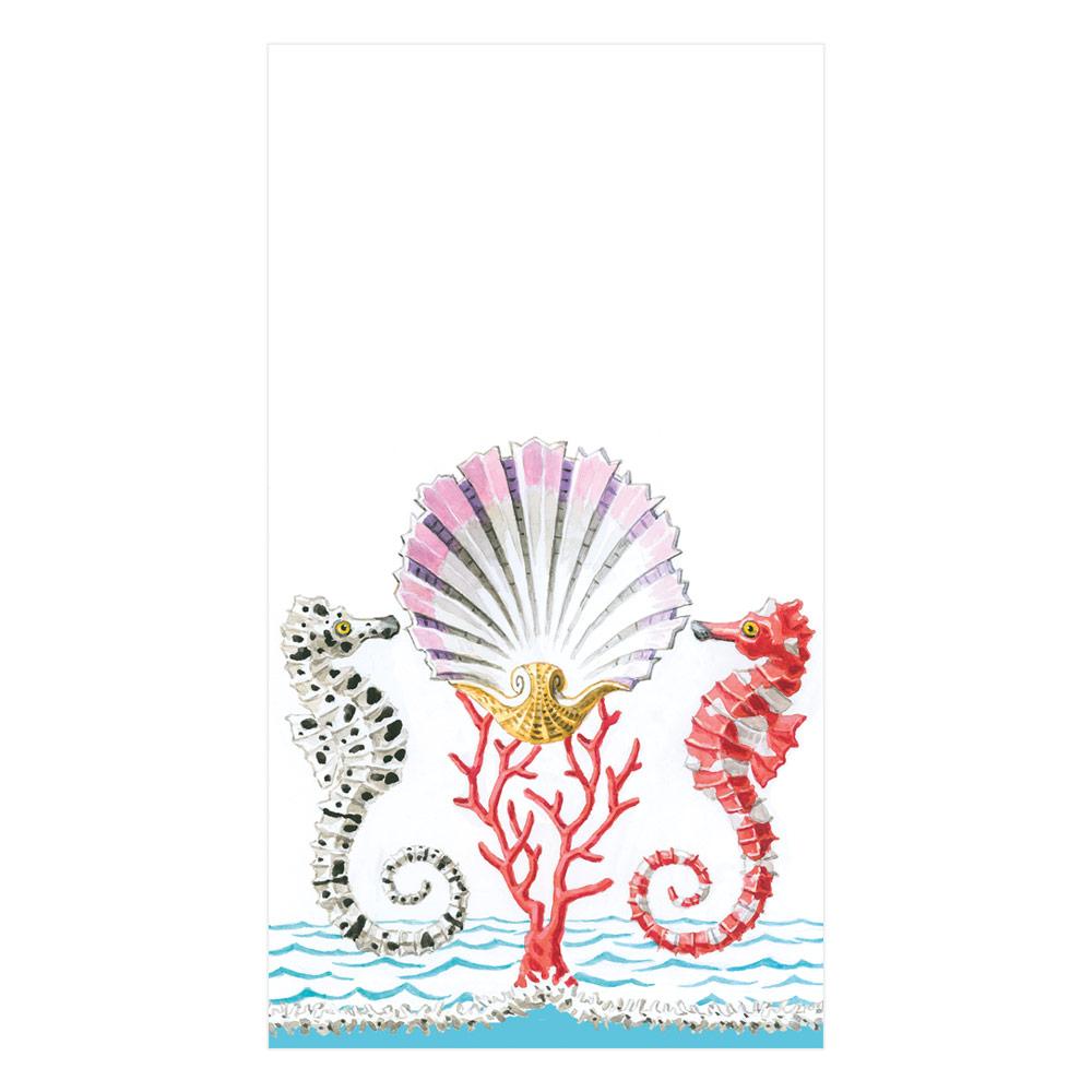 Guest Towel Napkin - Seahorses And Shell